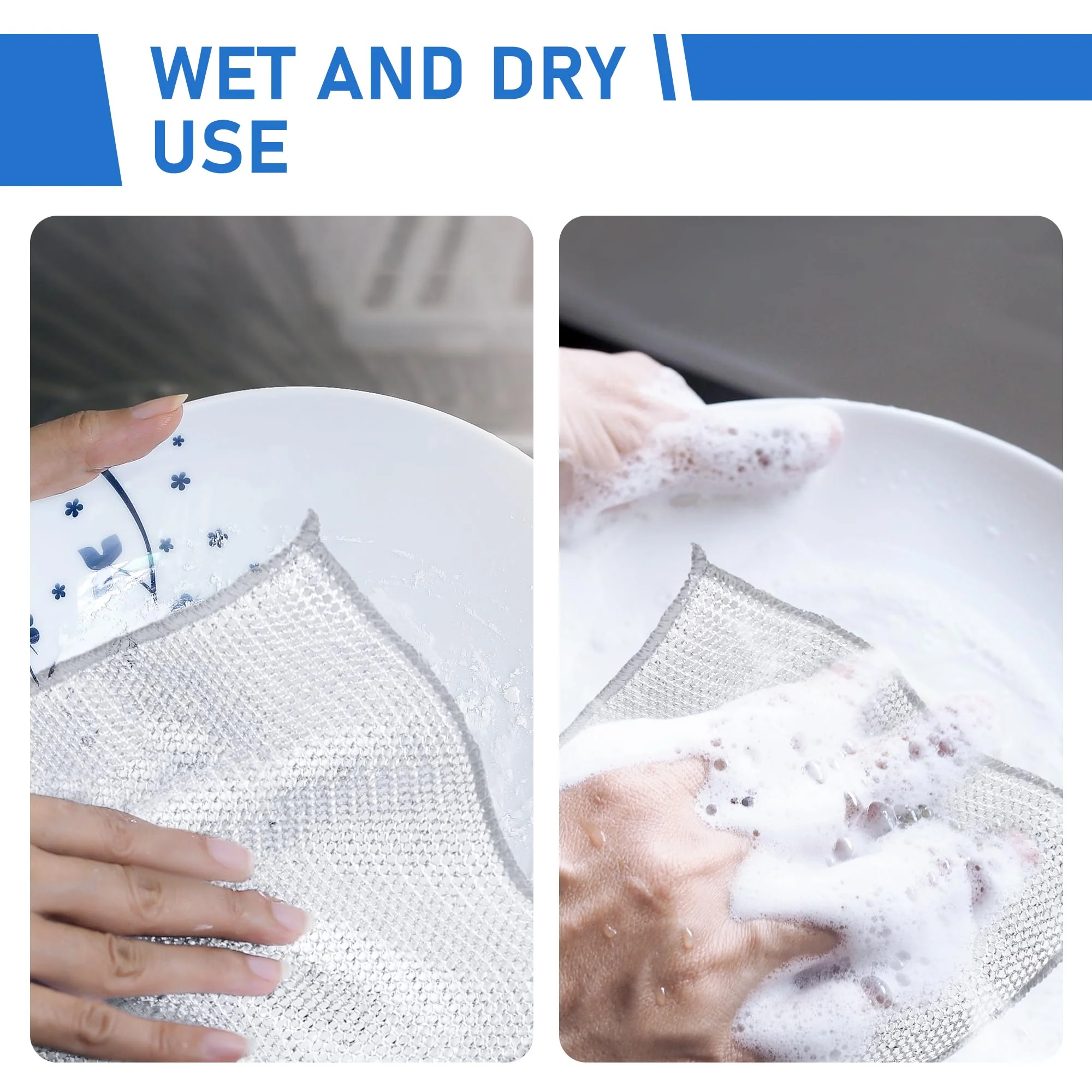 Reusable Diamond Weave Scrubber Cloths – Tough on Stains, Gentle on Surfaces - Image 4