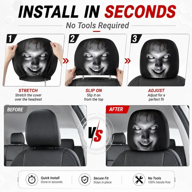 Scary Universal Headrest Covers - Image 4