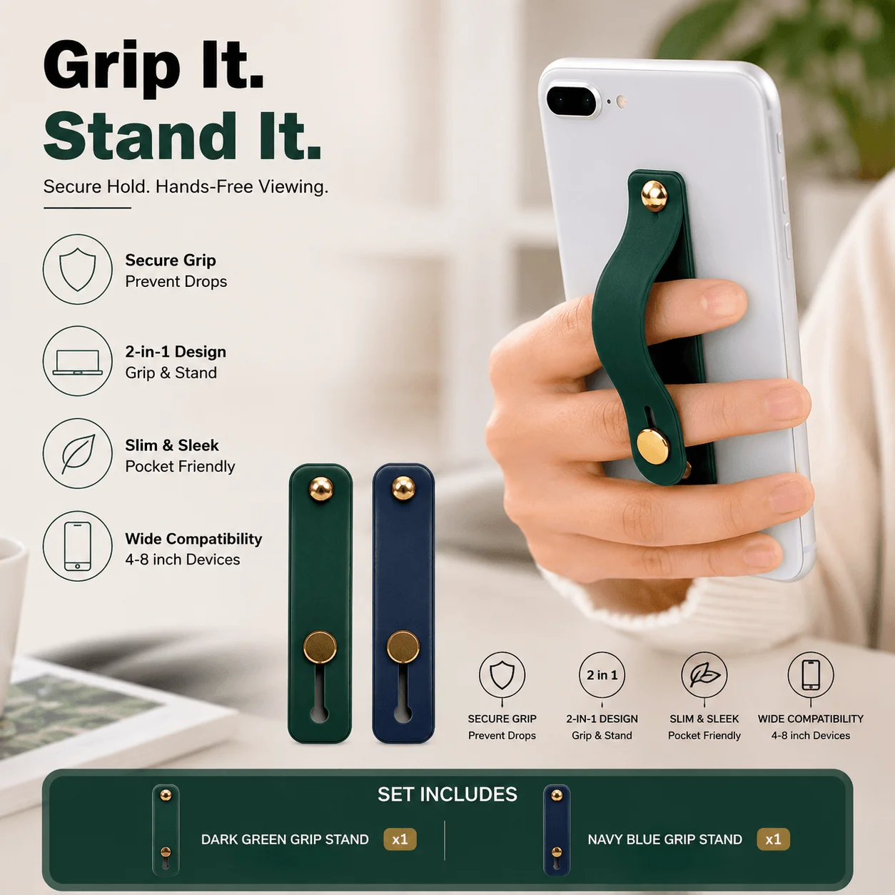 Secure Phone Grip Stand - Image 15
