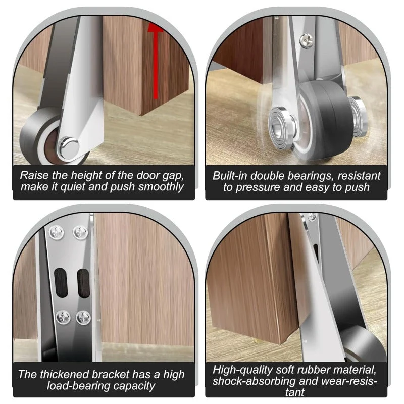 Silent Rubber Furniture Casters - Image 3