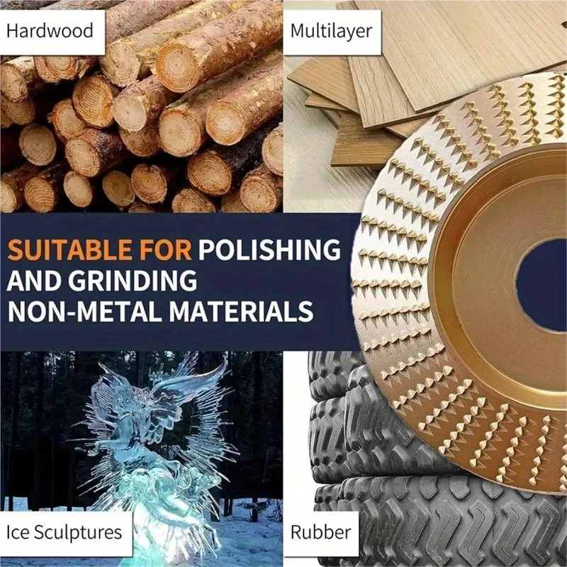 Slope-Type Wood Carving Disc for Angle Grinder - Image 6