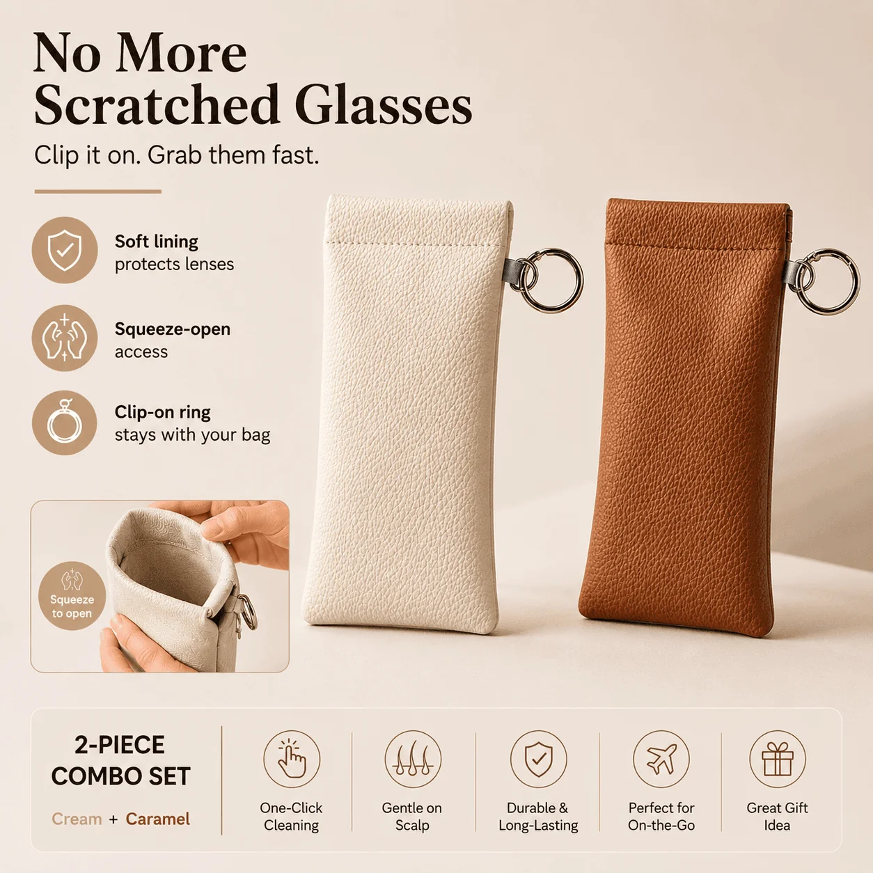 Soft Lined Glasses Sleeve - Image 10