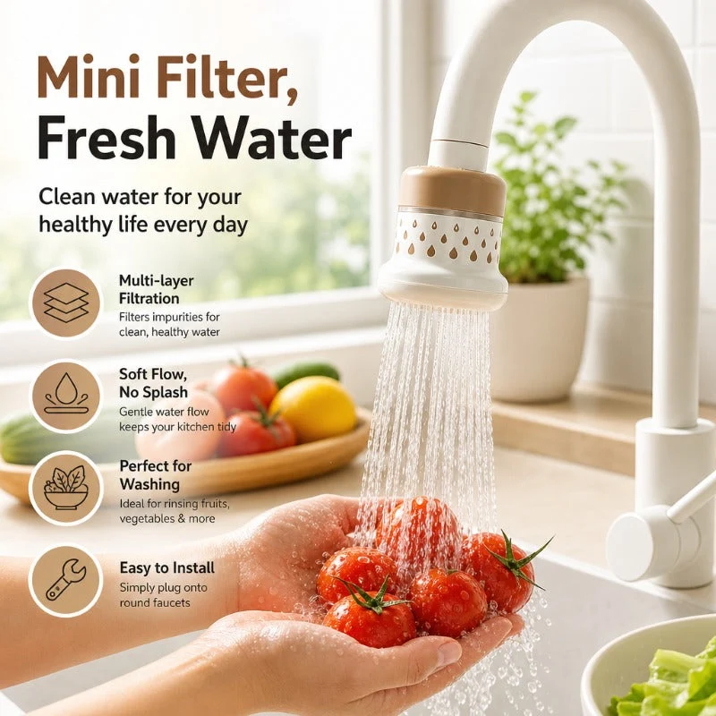 Splash-Proof Kitchen Tap Filter