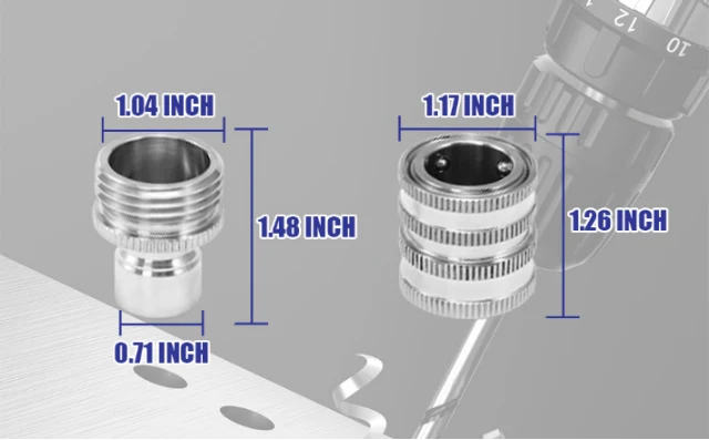 šStainless Steel Garden Hose Quick Connect Fittings Set - Image 11