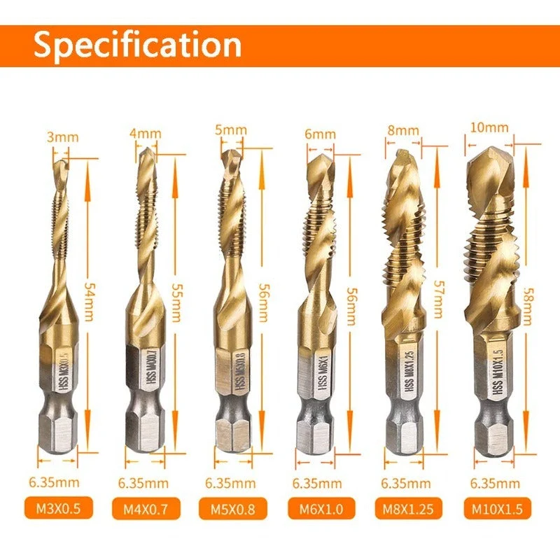 TapForge 3-in-1 Titanium Drill Tap Bit Set - Image 3