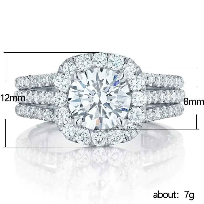 Triple-Band Halo Statement Ring - Image 2