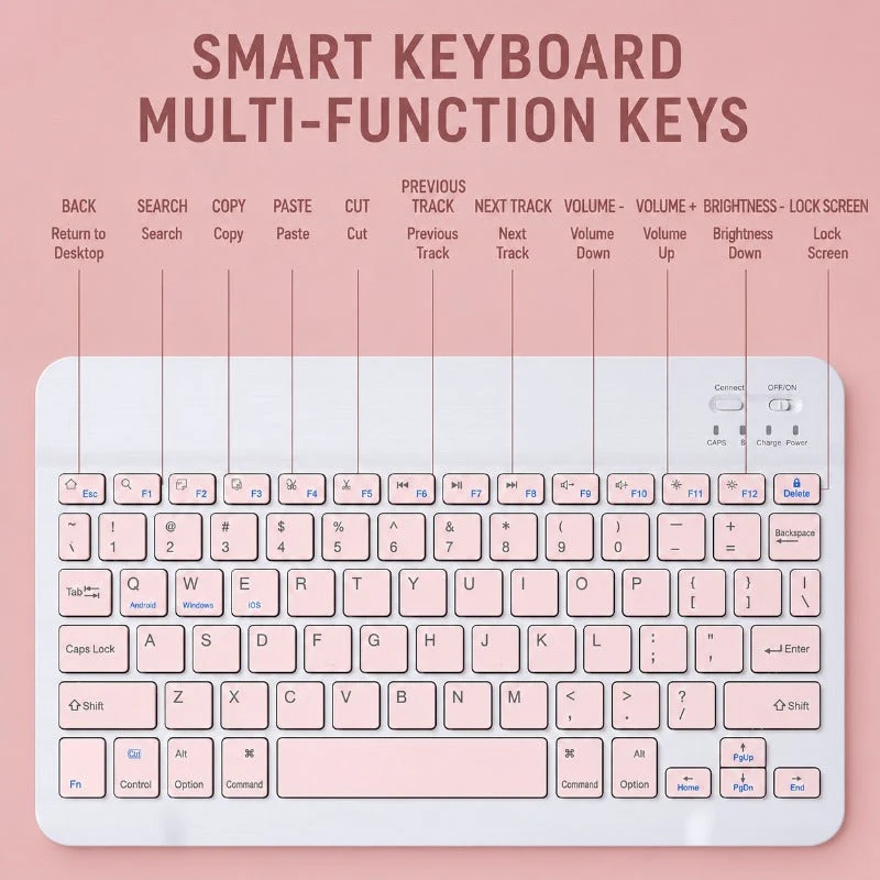 Ultra-Slim Portable Wireless Keyboard - Image 4