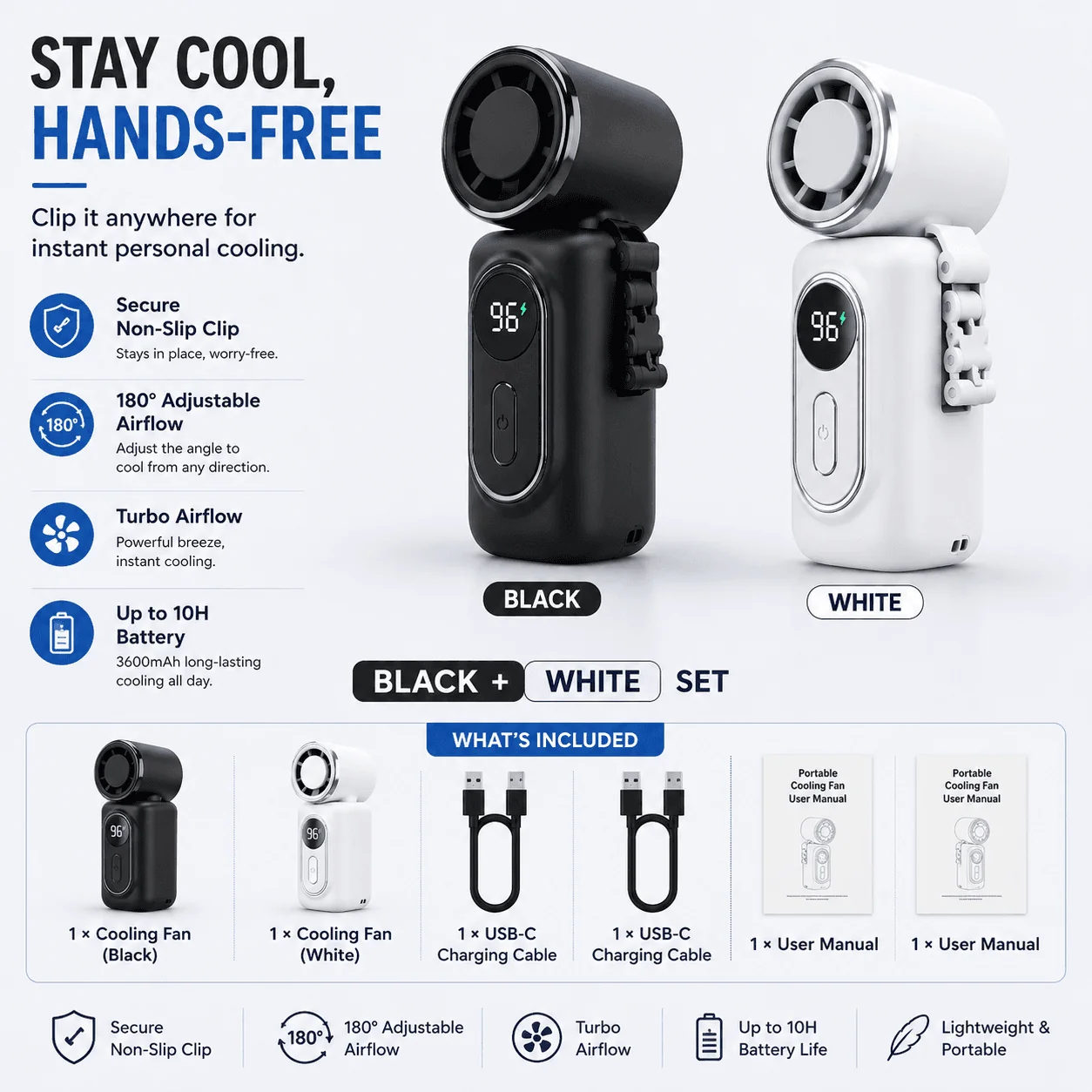 Universal Clip-On Mini Fan - Image 10