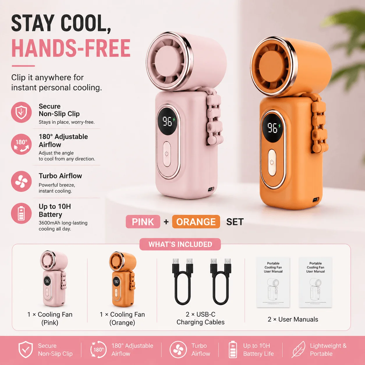 Universal Clip-On Mini Fan - Image 11