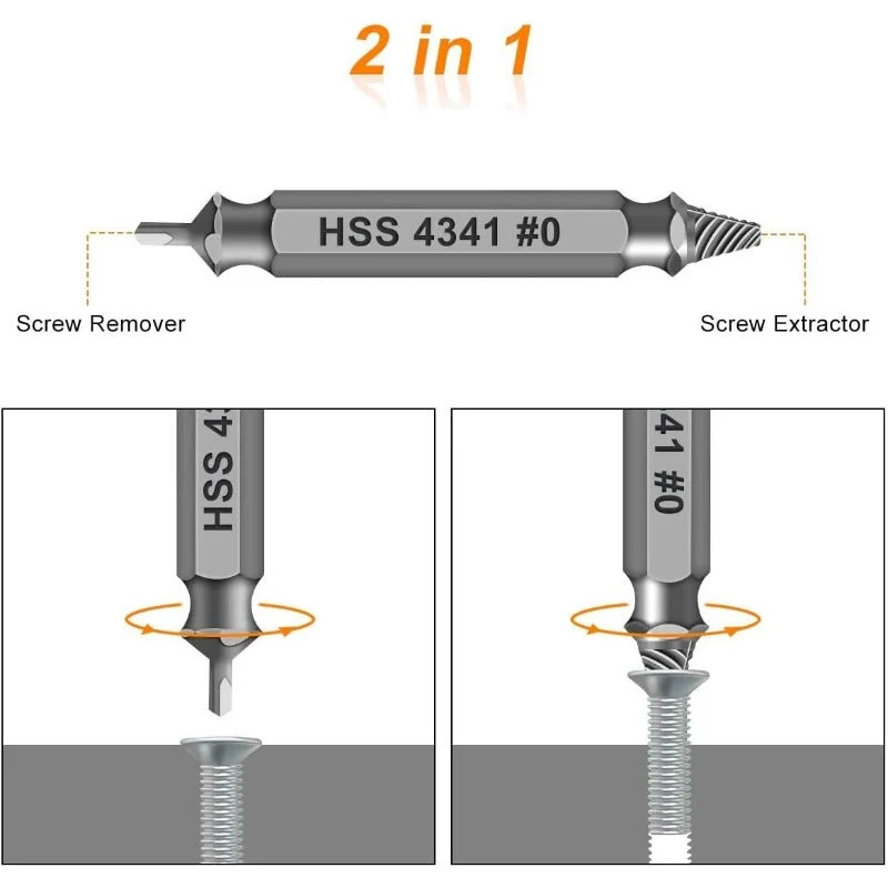 Universal Screw Extractor Set with Dual-Ended Bits - Image 3