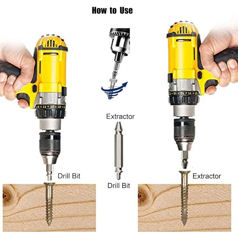 Universal Screw Extractor Set with Dual-Ended Bits - Image 4