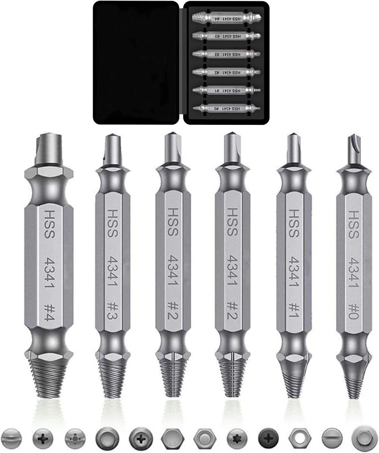 Universal Screw Extractor Set with Dual-Ended Bits - Image 7