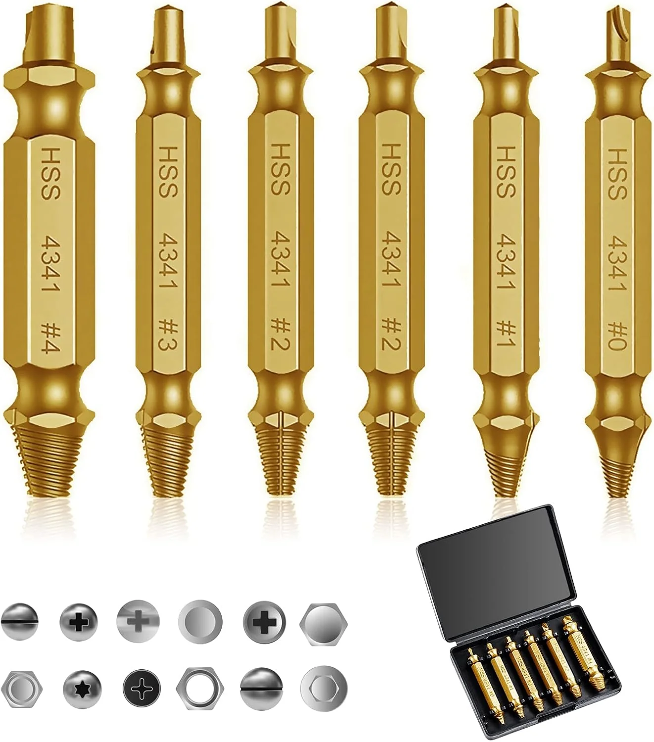 Universal Screw Extractor Set with Dual-Ended Bits - Image 8