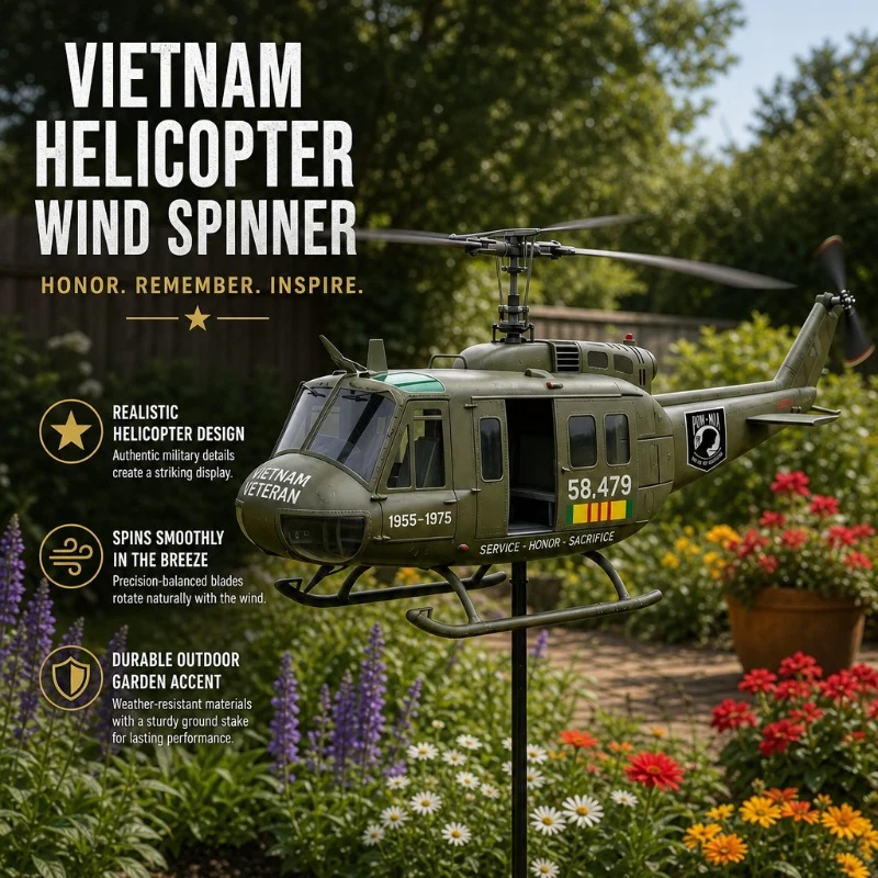 Vietnam Veteran Helicopter Spinner