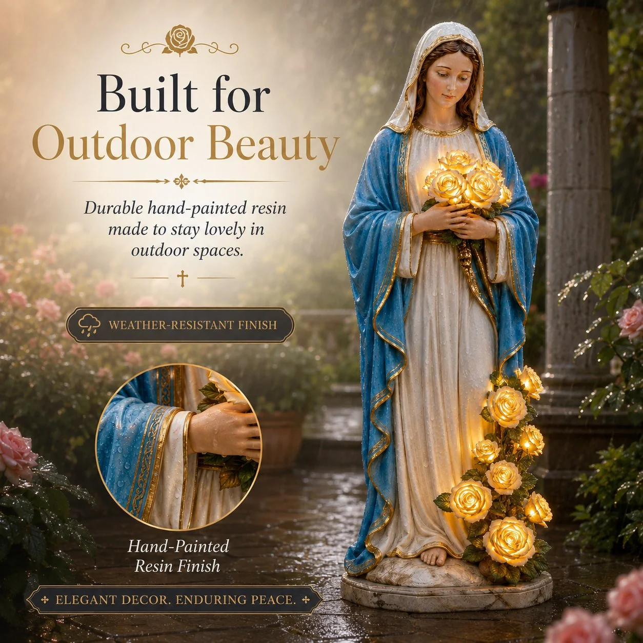 💗Virgin Mary Garden Light-7.2*6.5*20cm - Image 4