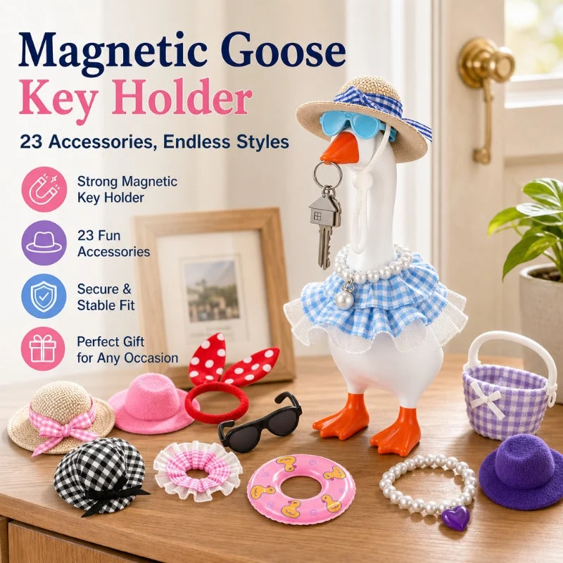 Whimsical Magnetic Key Goose